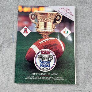 Alabama Crimson Tide National Champs 1993 Sugar Bowl Program Miami Hurricanes
